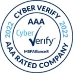 Cyber verifiy 2022 MSP Alliance AAA Rated Company